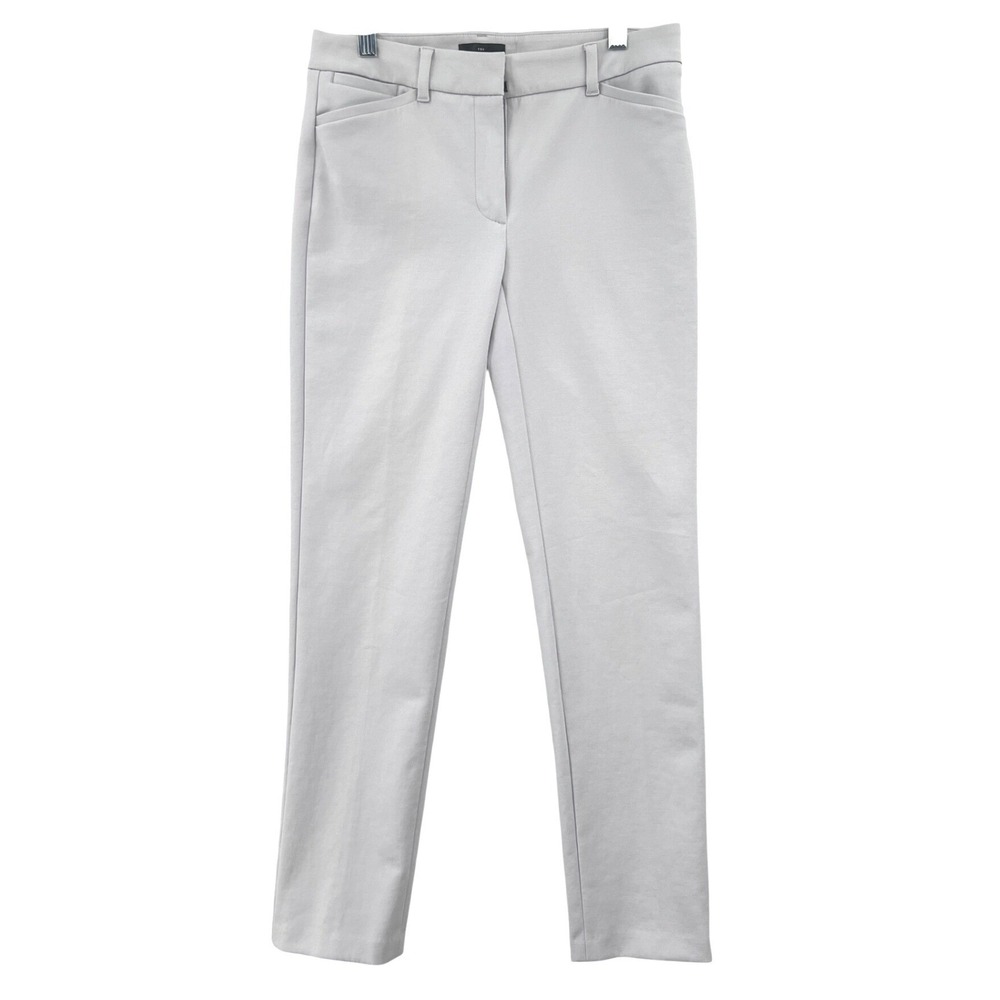 White House Black Market The Slim Ankle Pants Size 0 Gray Stretch Workwear Chic